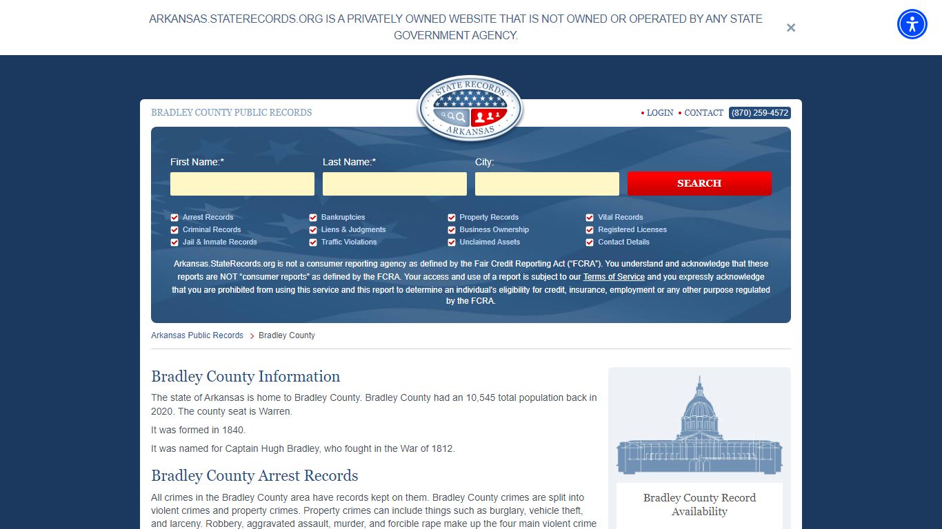 Bradley County Arrest, Court, and Public Records | StateRecords.org